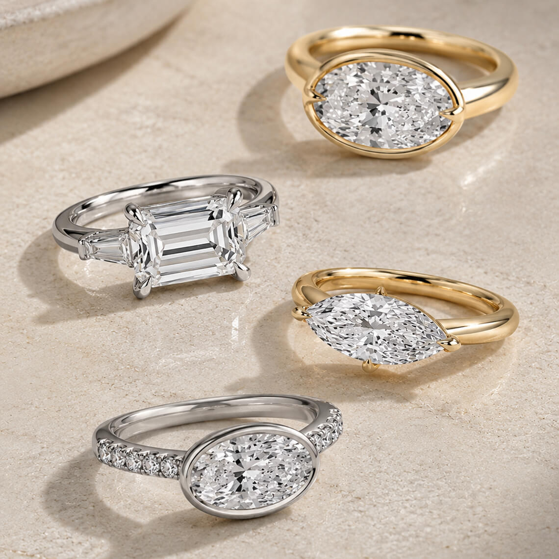 Why East-West Engagement Rings Are So Popular Right Now